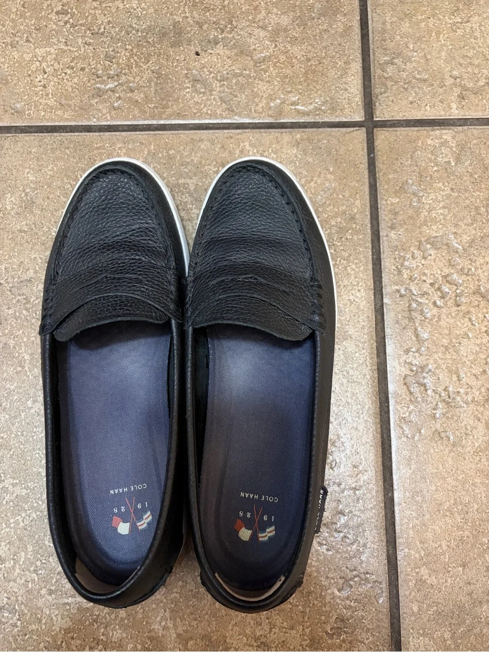 Cole Haan Black Leather Slip-On Loafers